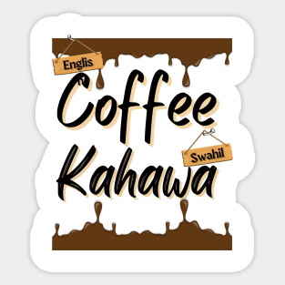 Coffee Mug with Swahili translation Sticker